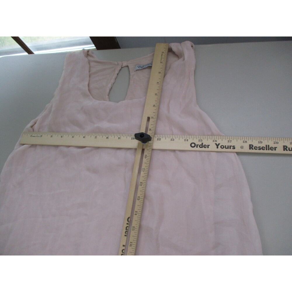 Elena Baldi Silk Top Women Small Crochet Lace Lagenlook Coquette Romantic Pastel - Picture 10 of 16